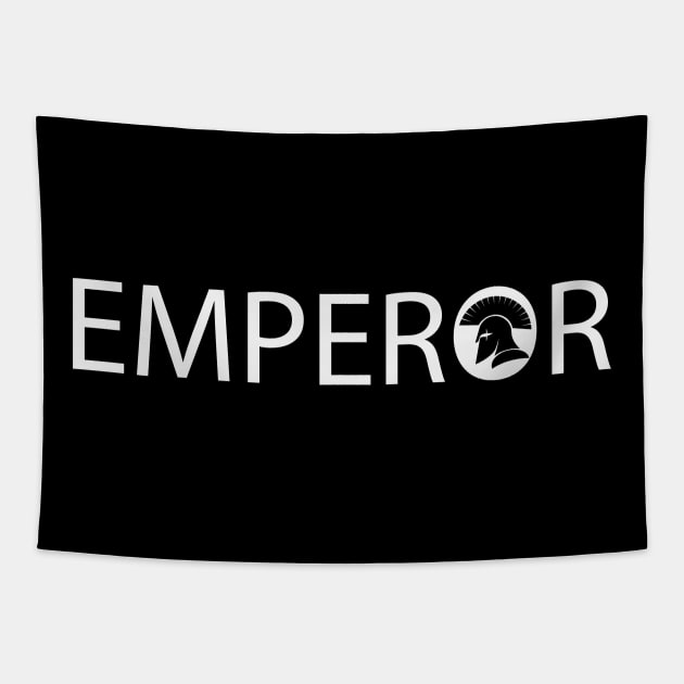 Emperor artistic text design Tapestry by BL4CK&WH1TE 