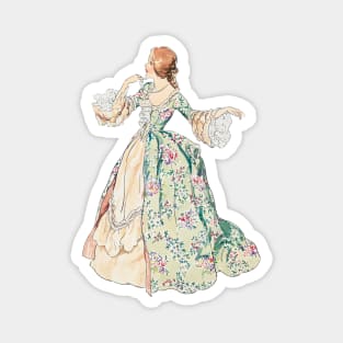 18th century lady's costume Magnet