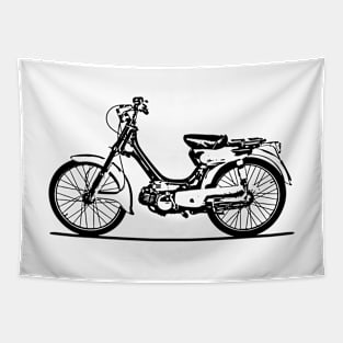 PC50 Motorcycle Sketch Art Tapestry