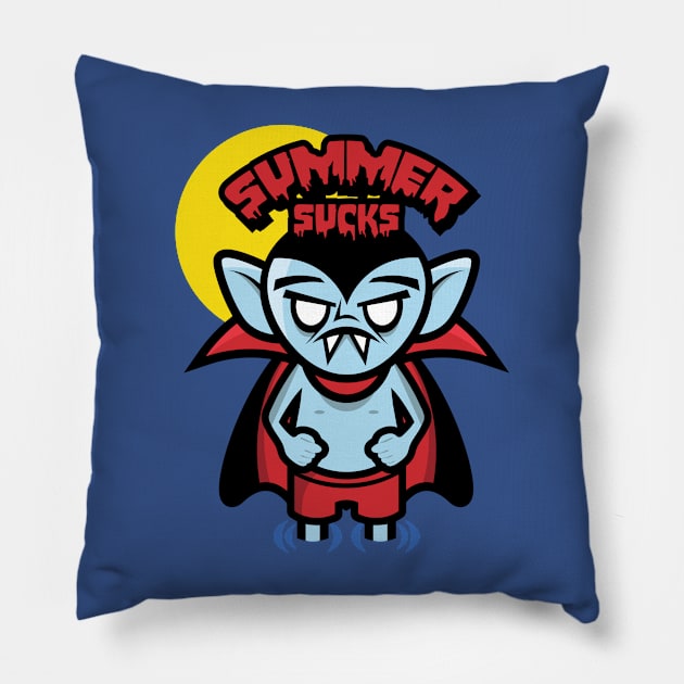 Summer Sucks Pillow by jrberger