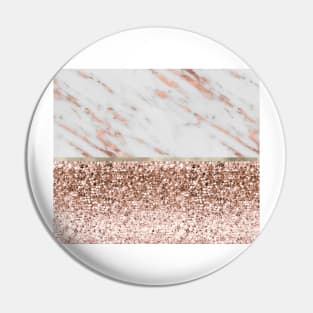 Warm chromatic - rose gold marble Pin