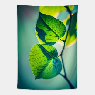 Green Leaf Calm Tranquil Nature Peaceful Season Outdoors Tapestry