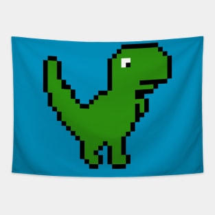 Retro Pixel Dinosaur Tapestry