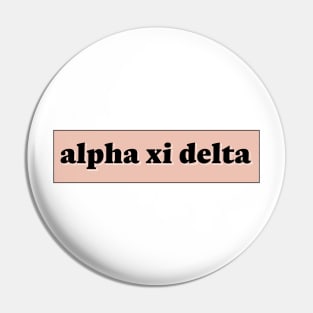 A Xi D Simple Peach Text Pin