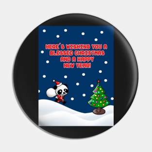 Panda Christmas Pin