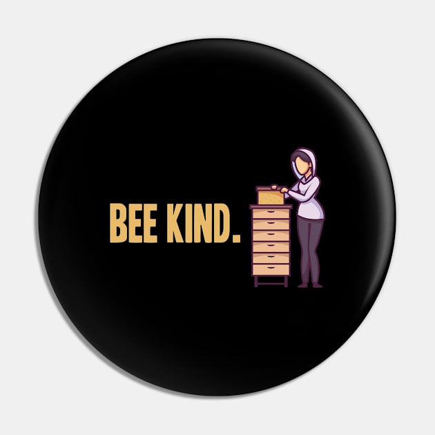 Bee Kind Beekeeper Beekeeping Gift Pin by skaterly