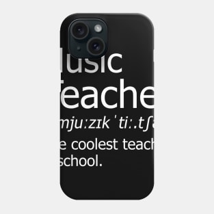 Funny Music Teacher Meaning T-Shirt Awesome Definition Classic Phone Case