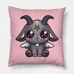 Baphocute, kawaii chibi Baphomet  by Strange Dollz Boudoir Pillow