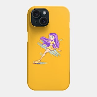 Purple haired girl Phone Case
