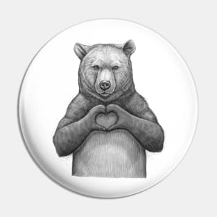 Bear with love Pin