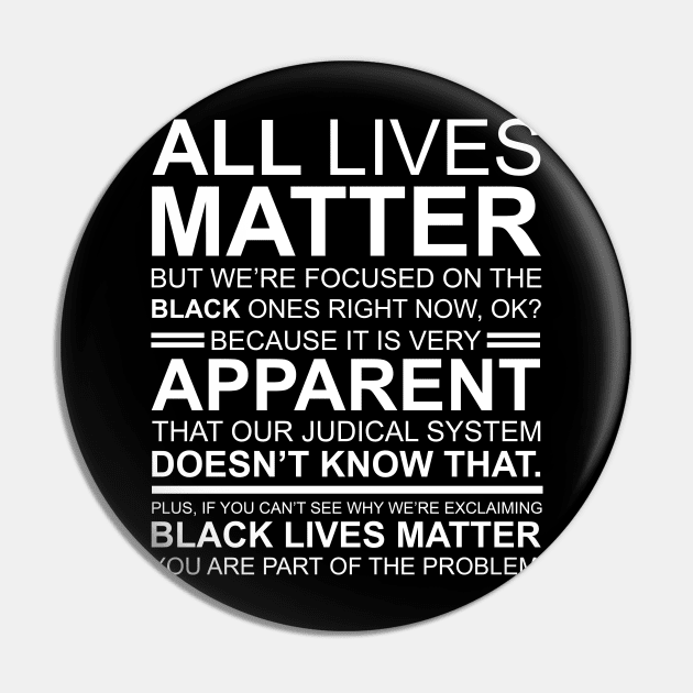 All Lives Matter Pin by oyshopping