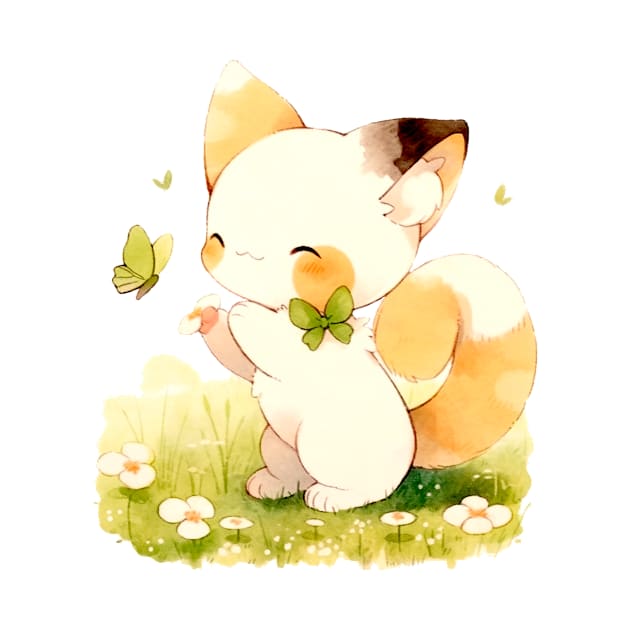 Kawaii Garden Kitty #1 by Butterfly Venom