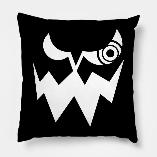 Wormhole's Smile (White) Pillow by AnotherDayInFiction
