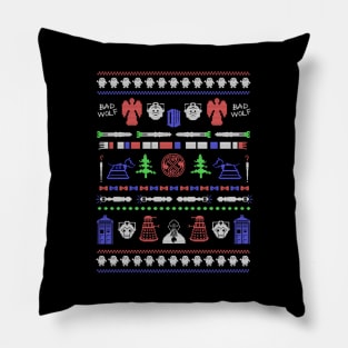 Holiday Who Ugly Doctor Sweater Pillow