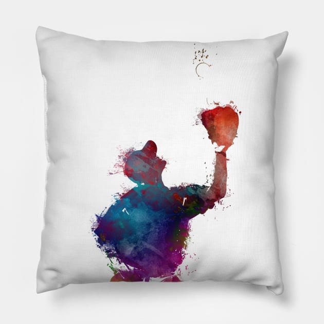 Baseball player #baseball #sport Pillow by JBJart