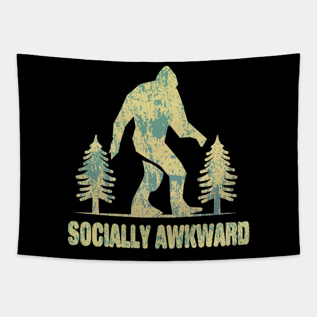 Socially Awkward Bigfoot Tapestry by RileyDixon