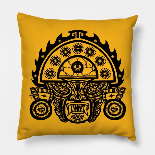 Naylamp's revenge Pillow by DesecrateART