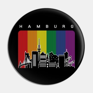 Hamburg LGBT Rainbow Flag Pin