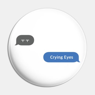 Korean Slang Chat Word ㅜㅜ Meanings - Crying Eyes Pin