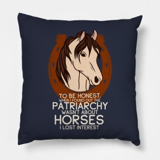 Patriarchy Horses Pillow