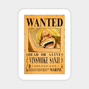 Vinsmoke Sanji Wanted Poster - 330.000.000 berries Magnet