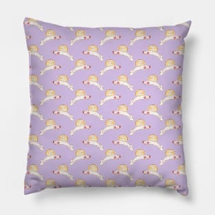 Little Pig and Axolotl Pattern Pillow