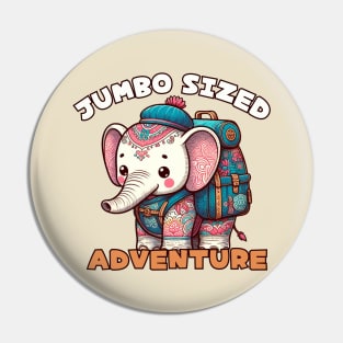 Hiking elephant Pin