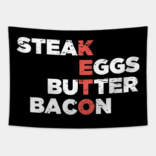 Steak, Eggs, Butter, Bacon | Keto Foods Tapestry