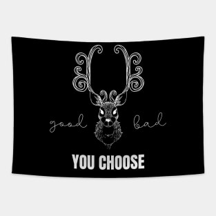 Evil Reindeer Good or Bad? You Choose Christmas Gifts Christmas Anticipation Christmas List Santa Claus Tapestry