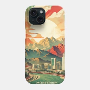 Monterrey Nuevo Leon Mexico Vintage Tourism Travel Sunset Phone Case