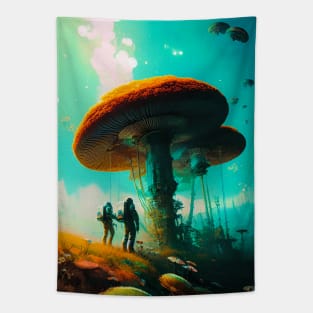 Abstract Another World Explorers Tapestry