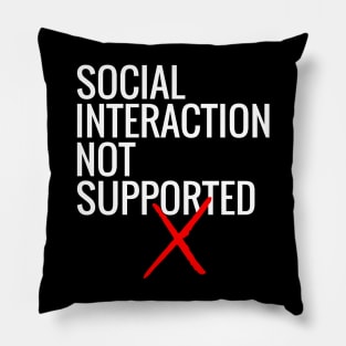 Social Interaction Not Supported Pillow