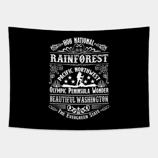 Hoh Rainforest Washington Tapestry by artsytee