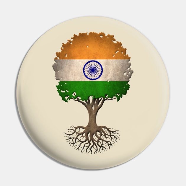 Tree of Life with Indian Flag Pin by jeffbartels