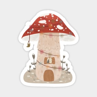 Mushroom house Magnet