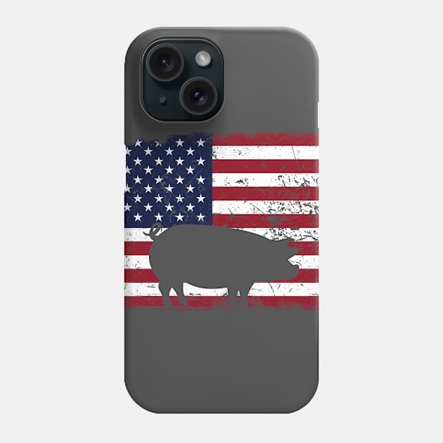 Pig America flag. Phone Case by tonydale