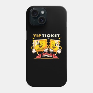 VIP Ticket, cartoon mascot character truncated tickets Phone Case