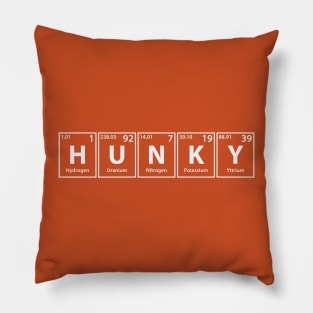 Hunky (H-U-N-K-Y) Periodic Elements Spelling Pillow