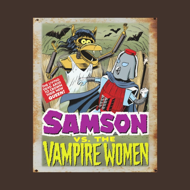 Mystery Science Rusty Barn Sign 3000 - Sampson vs Vampire Women by Starbase79