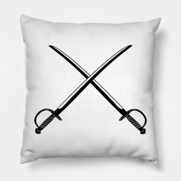 crossing swords Pillow by josielyn00