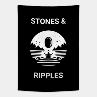 Stones and Ripples Stone Skipping Skimming Tapestry