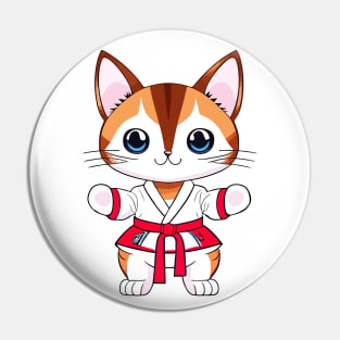 Karate Cat Pin