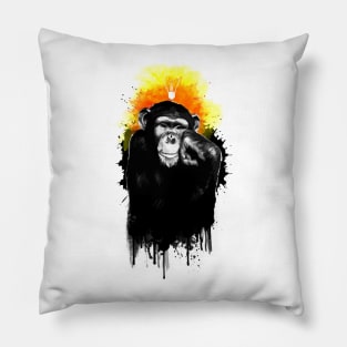 The Thinking Chimp Pillow