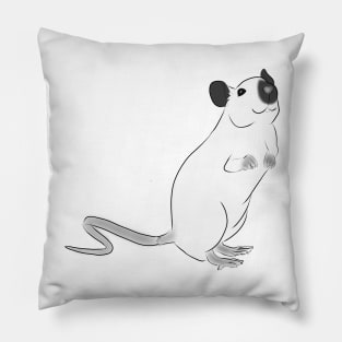 Black and White Siamese Rat Pillow