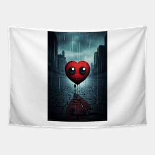 Happy Heart In The City Tapestry