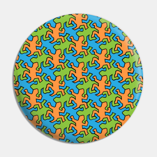 Reptiles Escher Pattern Pin