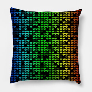 Rainbow hearts Pillow