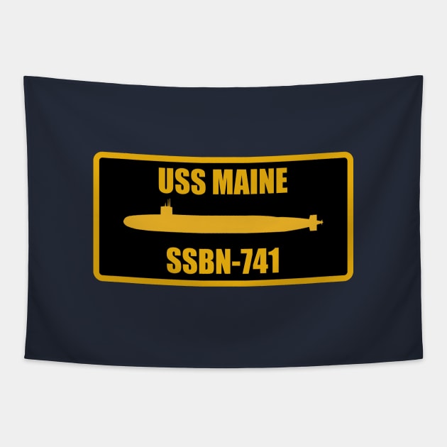 USS Maine (SSBN-741) Tapestry by TCP