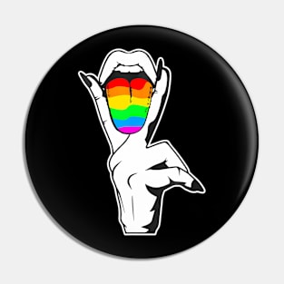 Gay Pride LGBT Lesbian Tongue Pin