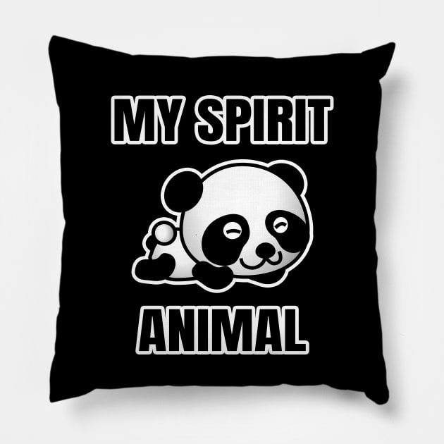 My spirit animal is a panda Pillow by LunaMay